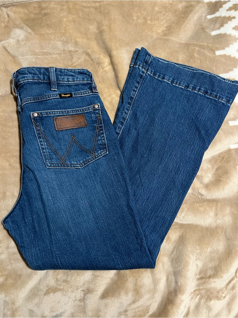 Wrangler Women’s Dark Blue High Rise Trouser Jeans